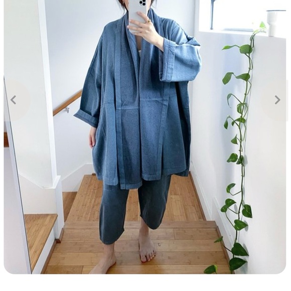 Atelier Delphine Jackets & Blazers - Atelier Delphine Upcycled Denim Haori Coat